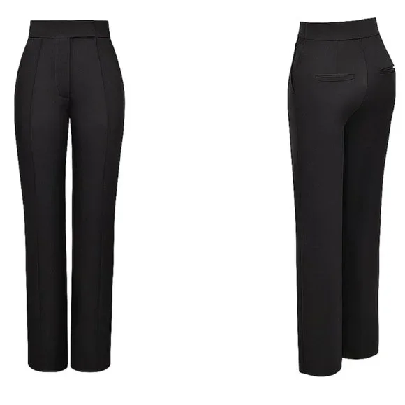 HOUSE OF CB 'Tansy' Black Satin Trousers NWOT - Picture 4 of 9